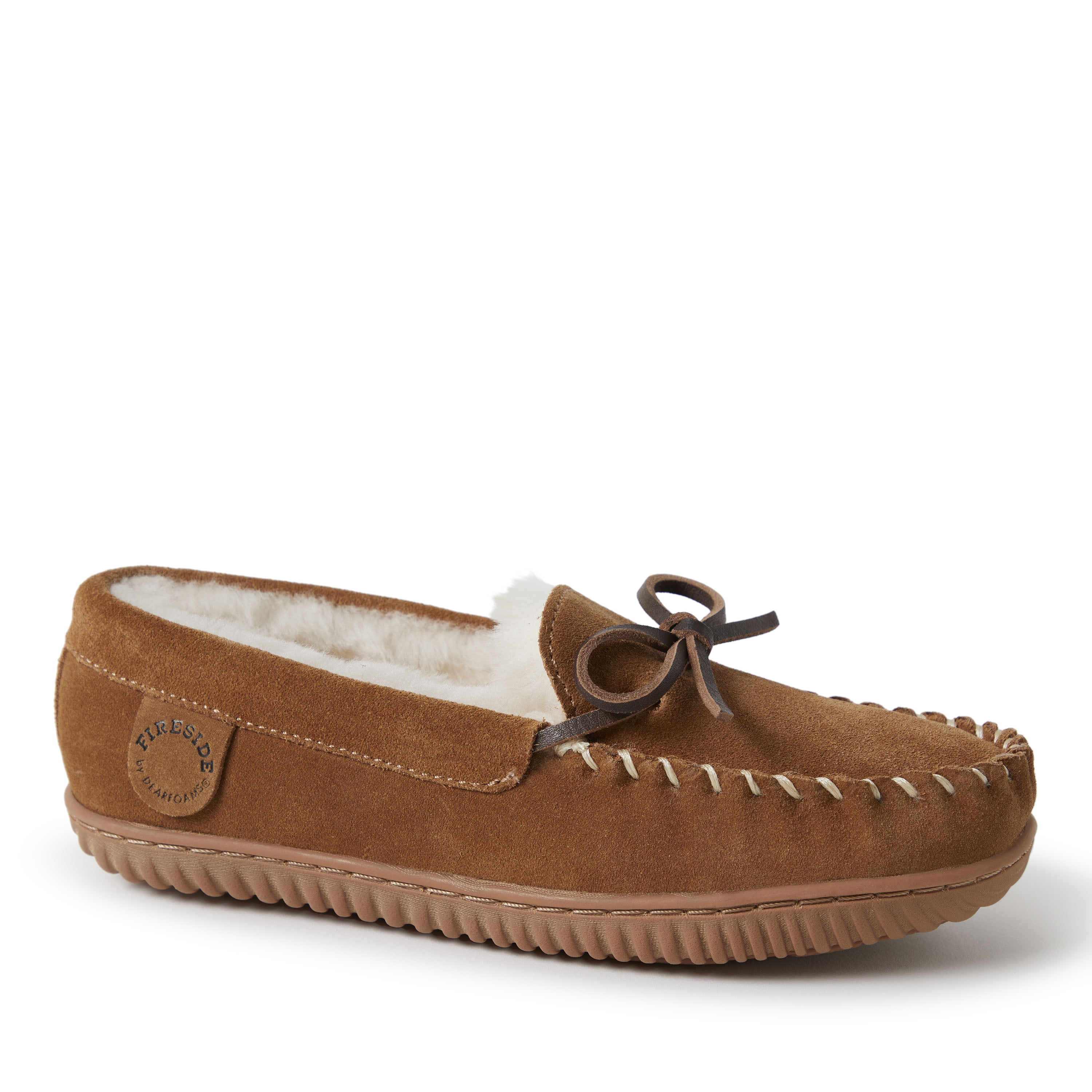 Women's Genuine Moosehide Fringed Leather Soft Sole Moccasin Slippers –  Leather-Moccasins
